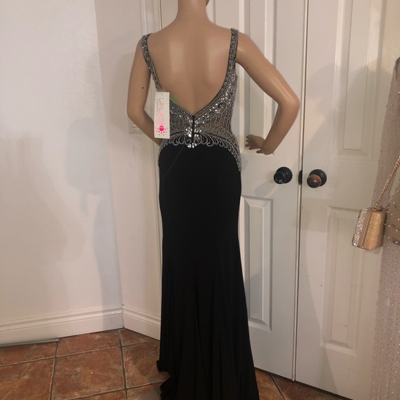 Prom dress black splash land - Picture 2 of 6